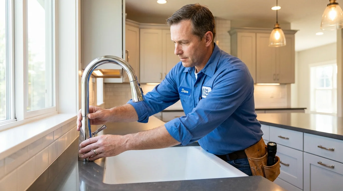 Kitchen faucet installation by Johns Plumbing LLC in Bison